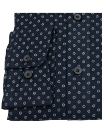 Redmond Hemd - Casual Fit - Button Down Kragen - Print - dunkelblau / grau - Thumbnail ID: arim81u6am