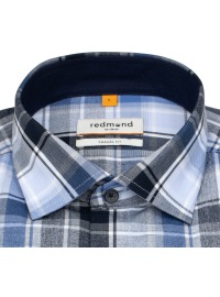 Redmond Hemd - Casual Fit - Kentkragen - kariert - blau / weiß - Thumbnail ID: arim1oq5mw
