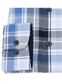 Redmond Hemd - Casual Fit - Kentkragen - kariert - blau / weiß - Thumbnail ID: arimahno6w
