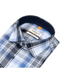 Redmond Hemd - Casual Fit - Kentkragen - kariert - blau / weiß - Thumbnail ID: arimqws5vm