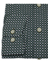 Redmond Hemd - Casual Fit - Kentkragen - Print - grün / weiß - Thumbnail ID: arim91mqnm