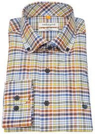 Redmond Hemd - Comfort Fit - Button Down Kragen - kariert - mehrfarbig