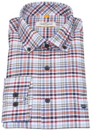 Redmond Hemd - Comfort Fit - Button Down Kragen - kariert - rot