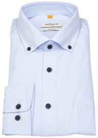 Redmond Hemd - Comfort Fit - Button Down Kragen - Oxford Struktur - hellblau