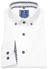 Redmond Hemd - Comfort Fit - Casual - Button Down Kragen - Bio Baumwolle - weiß