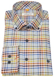 Redmond Hemd - Modern Fit - Button Down Kragen - kariert - mehrfarbig