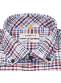 Redmond Hemd - Modern Fit - Button Down Kragen - kariert - rot - Thumbnail ID: arim7fscn6
