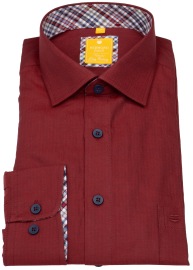 Redmond Hemd - Modern Fit - Kentkragen - Twill - rot