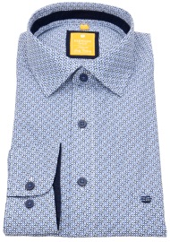 Redmond Hemd - Modern Fit - Print - Casual - Kontrastknöpfe - hellblau / blau - ohne OVP