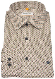 Redmond Hemd - Modern Fit - Print - Kontrastknöpfe - mehrfarbig