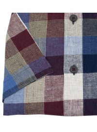 Redmond Kurzarmhemd - Casual Fit - Leinen Mix - Button Down - kariert - mehrfarbig - Thumbnail ID: arimb56v74