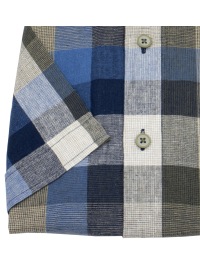 Redmond Kurzarmhemd - Casual Fit - Leinen Mix - Button Down - kariert - mehrfarbig - Thumbnail ID: arimoq215f