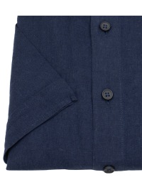 Redmond Kurzarmhemd - Casual Fit - Leinen Mix - Button Down Kragen - dunkelblau - Thumbnail ID: arim66v4uh