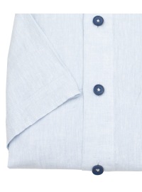 Redmond Kurzarmhemd - Casual Fit - Leinen Mix - Button Down Kragen - hellblau - Thumbnail ID: arim6sq8b7