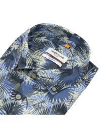 Redmond Kurzarmhemd - Casual Fit - Leinen Mix - Button Down - Print - mehrfarbig - Thumbnail ID: arima9cuwn