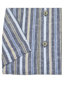 Redmond Kurzarmhemd - Casual Fit - Leinen Mix - Streifen - mehrfarbig - Thumbnail ID: arimobu3d8