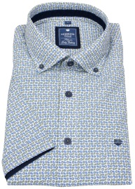Redmond Short Sleeve Shirt - Comfort Fit - Button Down Collar - Blue / Green - w/o OP