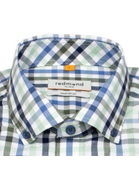 Redmond Kurzarmhemd - Comfort Fit - Button Down Kragen - kariert - grün - Thumbnail ID: arimc2v641