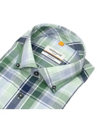 Redmond Kurzarmhemd - Comfort Fit - Button Down Kragen - kariert - grün - Thumbnail ID: arimoh8d23