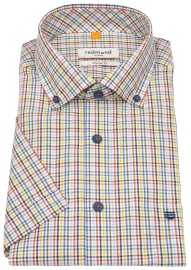 Redmond Chemise à manches courtes - Comfort Fit - col boutonné - à carreaux - multicolore - Thumbnail ID: arimabat2m