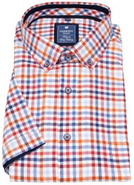 Redmond Kurzarmhemd - Comfort Fit - Button Down Kragen - kariert - mehrfarbig