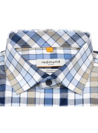 Redmond Kurzarmhemd - Comfort Fit - kariert - blau - Thumbnail ID: arima95nt7