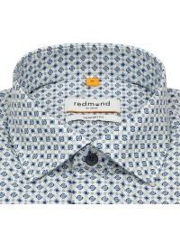 Redmond Kurzarmhemd - Comfort Fit - Print - blau - Thumbnail ID: arim3bv9oa