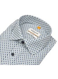 Redmond Kurzarmhemd - Comfort Fit - Print - blau - Thumbnail ID: arimo5c5ms