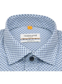 Redmond Kurzarmhemd - Comfort Fit - Print - blau / grün - Thumbnail ID: arimc6mbnh