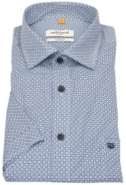 Redmond Kurzarmhemd - Comfort Fit - Print - blau / hellblau
