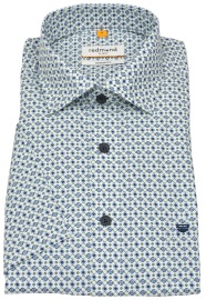 Redmond Kurzarmhemd - Comfort Fit - Print - grün
