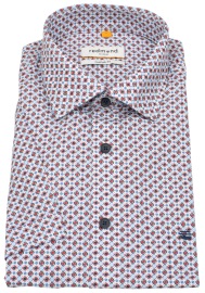 Redmond Kurzarmhemd - Comfort Fit - Print - rot