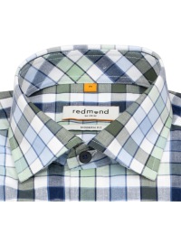 Redmond Kurzarmhemd - Modern Fit - kariert - grün - Thumbnail ID: arimo16hhc