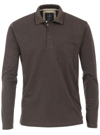 Redmond Poloshirt - Regular Fit - Langarm - Wash and Wear - grau