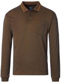 Redmond Poloshirt - Regular Fit - Langarm - Wash and Wear - messing gelb