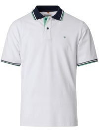 Redmond Poloshirt - Regular Fit - Piqué - Kontrastkragen - weiß