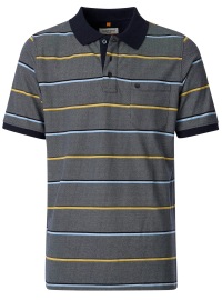 Redmond Poloshirt - Regular Fit - Piqué - Streifen - blau