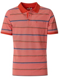 Redmond Poloshirt - Regular Fit - Piqué - Streifen - rot