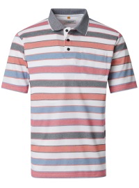 Redmond Poloshirt - Regular Fit - Streifen - rot
