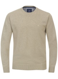 Redmond Pullover - Rundhals-Ausschnitt - beige