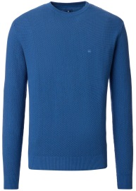Redmond Pullover - Rundhals-Ausschnitt - Struktur - blau