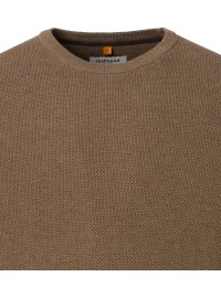 Redmond Pullover - Rundhals-Ausschnitt - Struktur - braun - Thumbnail ID: arimf7wu8v