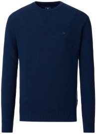 Redmond Pullover - Rundhals-Ausschnitt - Struktur - dunkelblau