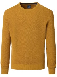 Redmond Pullover - Rundhals-Ausschnitt - Struktur - messing gelb