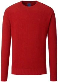 Redmond Pullover - Rundhals-Ausschnitt - Struktur - rot