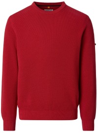 Redmond Pullover - Rundhals-Ausschnitt - Struktur - rot