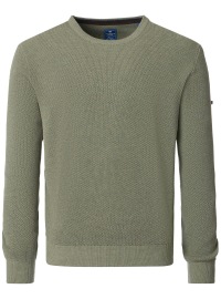 Redmond Pullover - Rundhals-Ausschnitt - Struktur - salbei grün