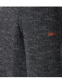 Redmond Pullover - Troyerkragen mit Reissverschluss - Struktur - grau - Thumbnail ID: arimdw57vb