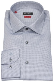 Roy Robson Hemd - Slim Fit - Kentkragen - Struktur - grau
