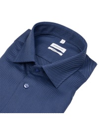 Seidensticker Chemise - Regular Fit - col Kent - fines rayures - bleu foncé / bleu - Thumbnail ID: arim978a73
